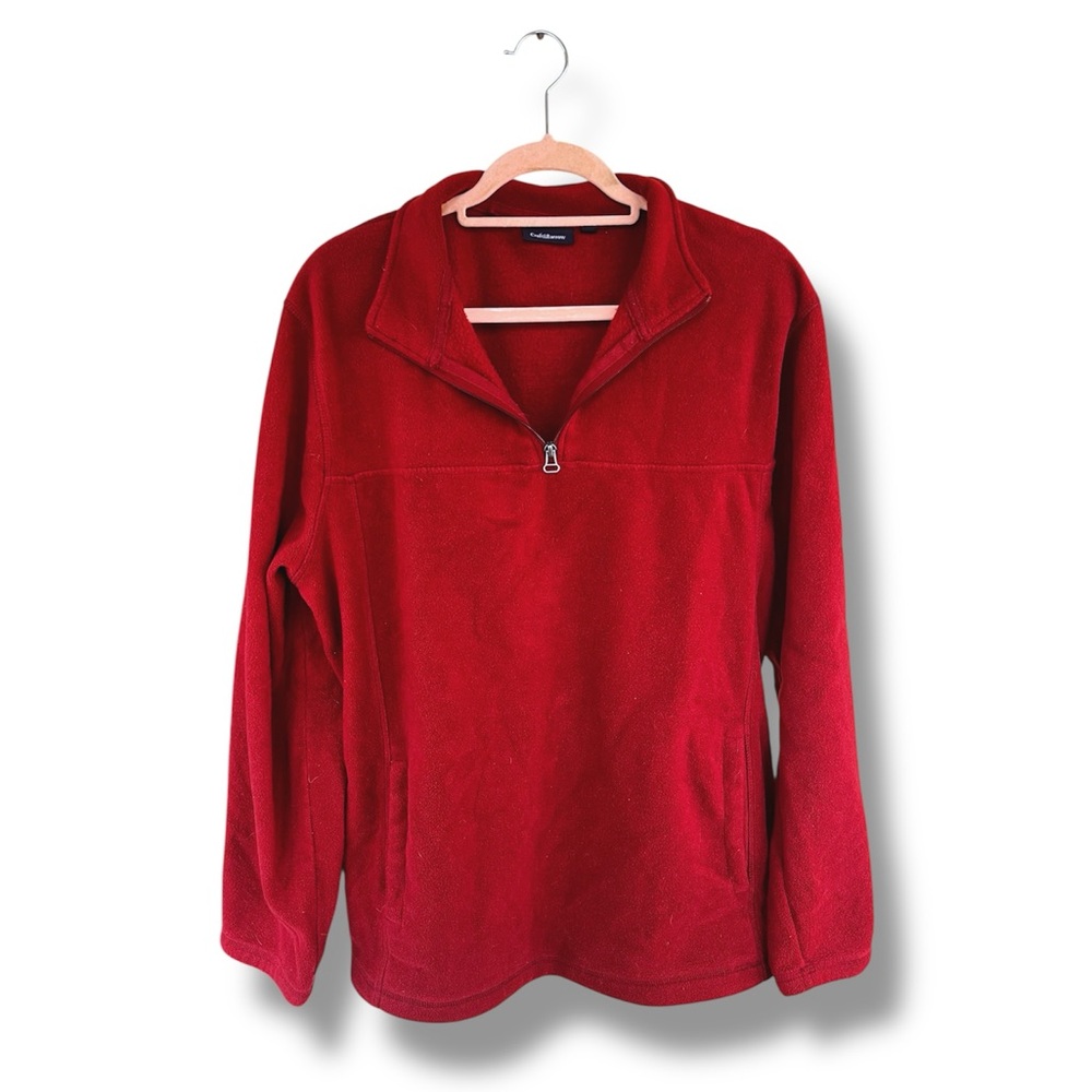 Red Fleece Pullover